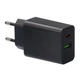 Сетевое зарядное устройство Borofone BAS74A USB-C 20W + USB-A 18W Black - изображение 9