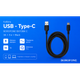 Кабель Borofone BX113BK USB - Type-C 3А, 3м, Black - зображення 2