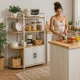 Кухонний стелаж з відкритими полицями та шафкою, 120х40см / Етажерка кухонна - зображення 3