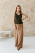 Женская вязаная майка ART KNIT оливка, M 045635 - изображение 1
