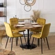 Стілець MEBEL ELITE PERU Velvet Жовтий ніжки чорні ME.PERU/CU/V/K - зображення 3