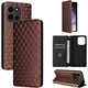 Чохол Deexe Rhombus Book для OnePlus Nord 6 - Brown - зображення 8