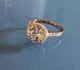 Срібна каблучка з муасанітом 5Ct Розмір 18 Сертифікат (9305) - зображення 2