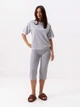 Пижама (футболка + бриджи) женская хлопковая BARWA garments 0399/108 L Серая меланж (2113991083100) - изображение 1