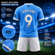 Детская футбольная форма Холанд (Haaland) #9 ФК "Manchester City" Новый сезон 2025/2026. Размер 26 (на рост 135-145см) Вышитые эмблемы. - изображение 2