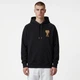 Мужское худи AMI Paris Black Ami De Coeur Hoodie черное размер М (AP05001.1M) - изображение 4