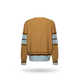 Мужской пуловер AMI Paris V-Neck Heart Logo Striped Knit Sweater Beige Camel размер XL (AP07001.6XL) - изображение 2