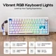 Беспроводная механическая клавиатура CIDOO QK75 White (Tri-Mode / Gasket Mount / Hot-Swap / RGB) - изображение 10