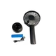 Вентилятор портативний Mini Fan SS-2 Black на акумуляторі з підставкою для телефону - зображення 3