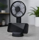Вентилятор портативний Mini Fan SS-2 Black на акумуляторі з підставкою для телефону - зображення 6