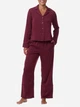 Пижама (рубашка + штаны) женская Tommy Hilfiger 288711793 L Бордовая (1159863758) - изображение 4