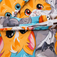 Простынь Mirson Бязь 17-0969 Dapper Cats 150х220 см (2200013494430) - изображение 5