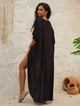 Довга пляжна накидка-кімоно Honey Fashion Accessories One Size чорний (50к036) - зображення 4
