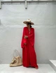 Довга пляжна накидка-кімоно Honey Fashion Accessories One Size червоний (50к037) - зображення 3