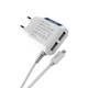 Мережевий зарядний пристрій Voltex 7.5W 1.5A 2USB + micro USB White (VLT-1201) - изображение 1