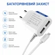 Мережевий зарядний пристрій Voltex 7.5W 1.5A 2USB + micro USB White (VLT-1201) - изображение 2