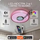Люстра светодиодная 517 Dlight RGB с пультом и колонкой 45Вт Белый (02172) - изображение 1