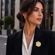 Брошь BROCHE Модерн Цветы Камелия из стали золотистая BRBF115529 - изображение 4
