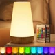 Аккумуляторный светодиодный ночник Taipow, настольная LED лампа , 13 цветов с пультом и сенсорным управлением с таймером - изображение 1