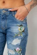 Джинсы женские рваные синий 244R5503 AGER M - изображение 5