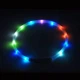 Светящийся LED-ошейник для собак RGB USB 70 см, разноцветная подсветка, 3 режима свечения, регулируемый размер Цветной - изображение 1