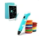 3D ручка Pen-6 LCD дисплей 20 цветов 10 трафаретов Синяя - изображение 1