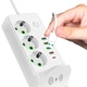 Мережевий фільтр з бездротовою зарядкою (Q360/PNS-06), подовжувач 3м, LED індикація, 220V/USB/Type-C, швидка зарядка, білий - зображення 3