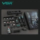 Профессиональный набор для барберов VGR Stepless Pro 3 in 1 BLACK / Мужской комплект для стрижки VGR - изображение 5