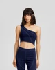 Топ Bershka темно-синій VQVUN319 S - зображення 1