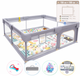 Детский игровой манеж Terrio Classic L 150×180 см серый для малышей, с ручками и 60 цветными мячиками - изображение 11