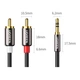 Аудіо кабель mini-jack 3.5mm на Double RCA тюльпан UGREEN AV116 2RCA Male Cable Black - зображення 3