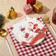 Рождественские салфетки Санта-Клаус, бумажные салфетки 13 x 13 дюймов, традиционные декоративные салфетки для праздничного стола (Санта-Клаус), 32 шт. - изображение 5
