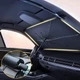 Парасолька сонцезахисна на лобове скло автомобіля 120х70 см шторка від сонця з чохлом UPF 50 - зображення 8