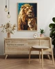 Картина по номерам Животные. Король лев и львица. С красками металлик 40*50 см Оригами - изображение 7