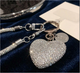Брелок Swarovski Bow Silver для украшения телефона стильный аксессуар с кристаллами для подарка и личного использования - изображение 2