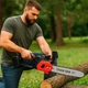 Акумуляторна пилка RED 12 дюймів 48V 2500 Вт 6Ah електропила для різання дерева з 2 акумуляторами та зарядним пристроєм - зображення 2