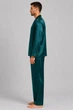 Чоловіча шовкова піжама BOBRAND “Green Night” - 2XL - изображение 5
