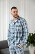 Чоловіча котонова піжама BOBRAND, колір блакитний - M - изображение 5