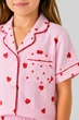Дитяча муслінова піжама BOBRAND "Little red hearts" - 134-140 - изображение 4