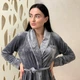 Велюрова жіноча піжама BOBRAND (халат і штани) - S - изображение 4