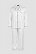 Чоловіча шовкова піжама BOBRAND ““Classic White” - L - зображення 1