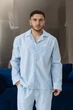 Чоловіча бавовняна піжама BOBRAND блакитного кольору - L - зображення 6