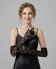 Довгі рукавички з квіткового мережива Honey Fashion Accessories S/M/L чорний (7-41) - зображення 1