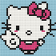 Алмазная мозаика мини Хеллоу Китти Hello Kitty 10х10 см - изображение 1