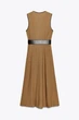 Лляна сукня міді з поясом Zara 8651/379 - L - зображення 9