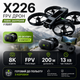 Дрон X226 з VR окулярами та 8K камерою, FPV квадрокоптер з безщітковими моторами, подвійною камерою та Optical Flow - зображення 5