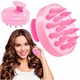 Щетка-массажер для мытья головы силиконовая, розовая NaniBeauty - изображение 2