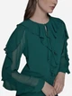 Блузка женская Karl Lagerfeld 7590900 XL Зеленая (1159863502) - изображение 4