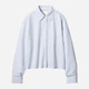 Рубашка женская Uniqlo 491596349 XS Голубая (1159863620) - изображение 3