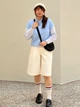 Рубашка женская Uniqlo 491596349 XS Голубая (1159863620) - изображение 12